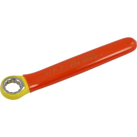 GRAY TOOLS Combination Wrench 9/16", 1000V Insulated 163B-I